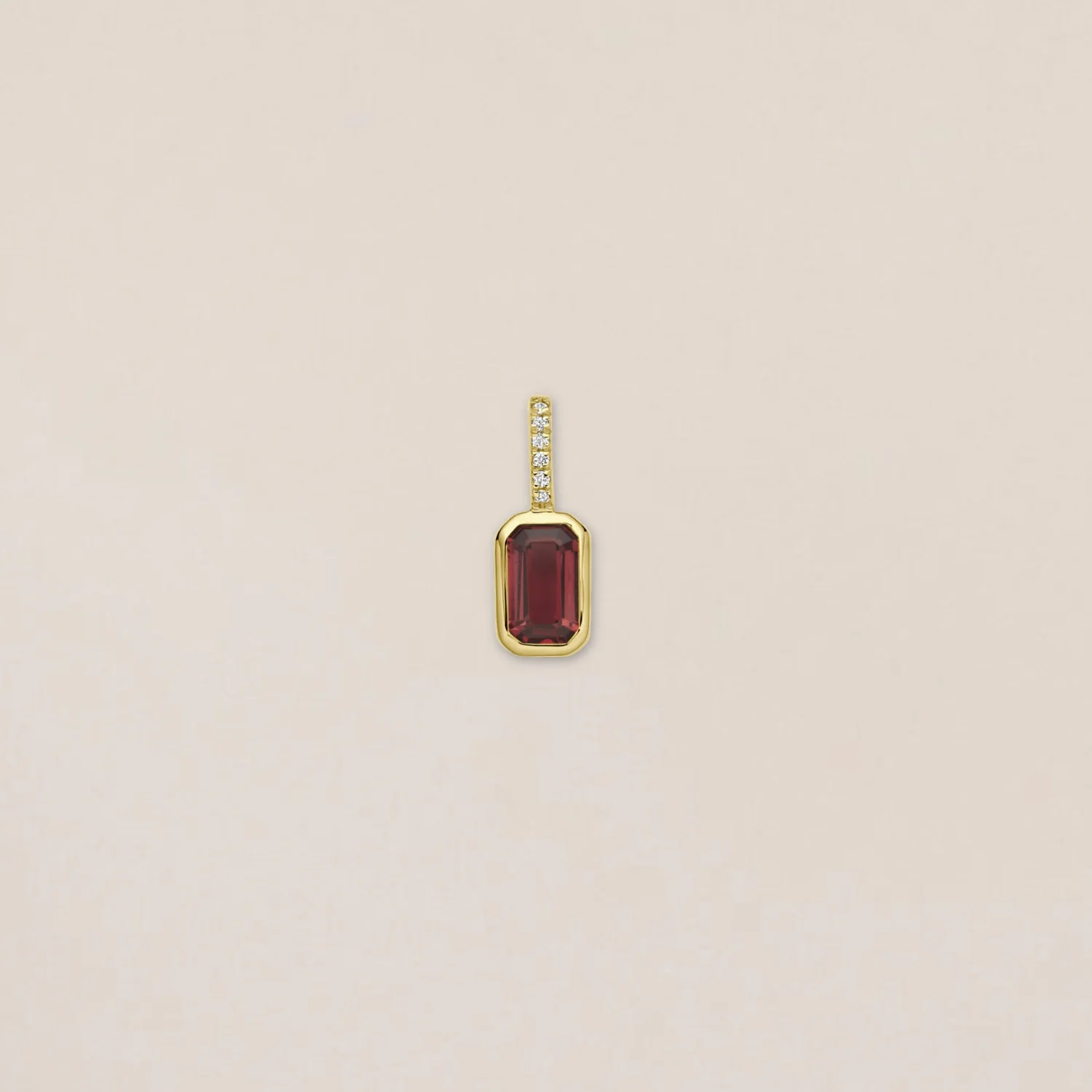Diamond Rhodolite Charm