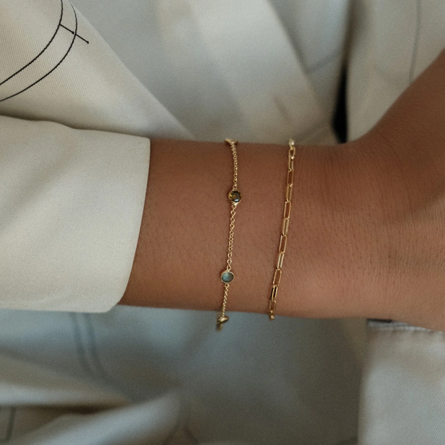 Delicate Paperclip Link Bracelet - Image 2