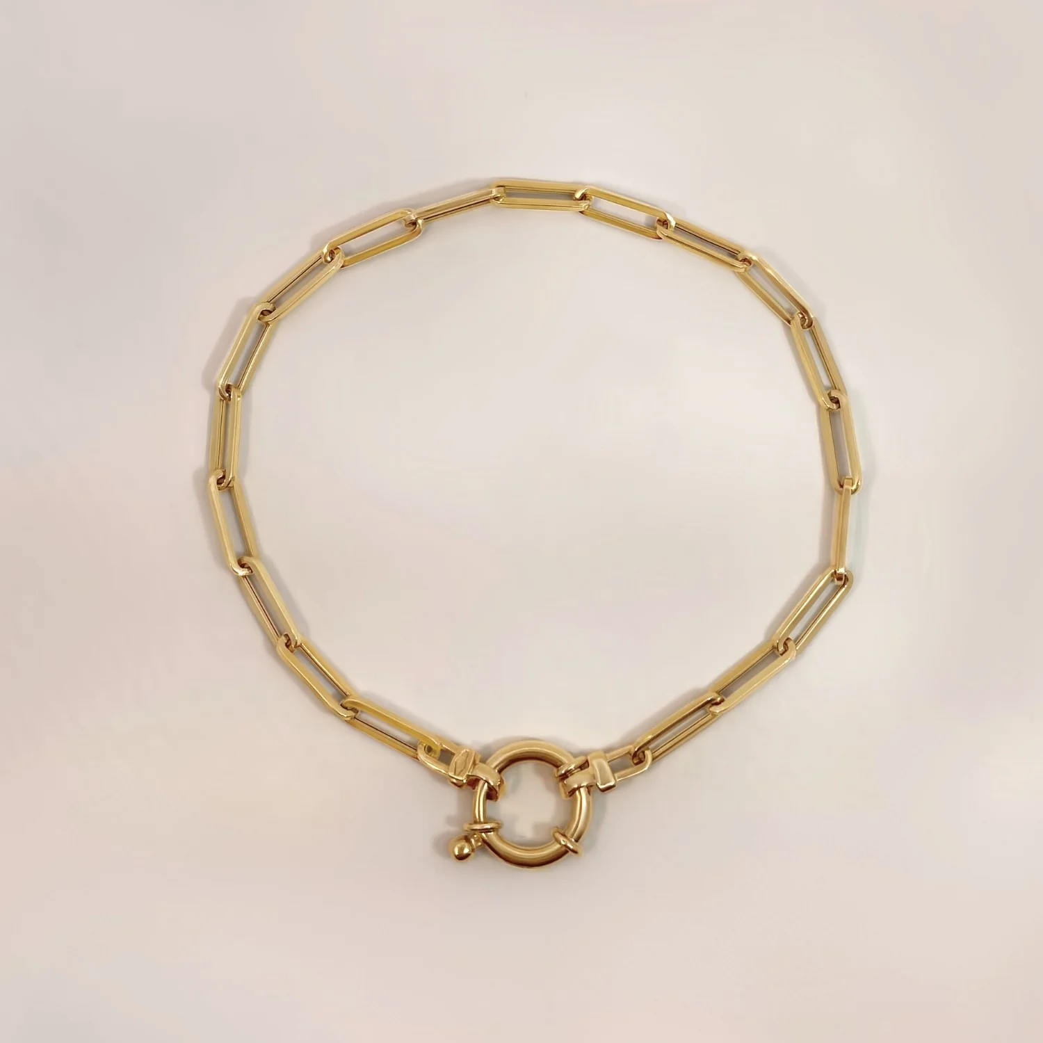 Paperclip Bracelet with Springlock
