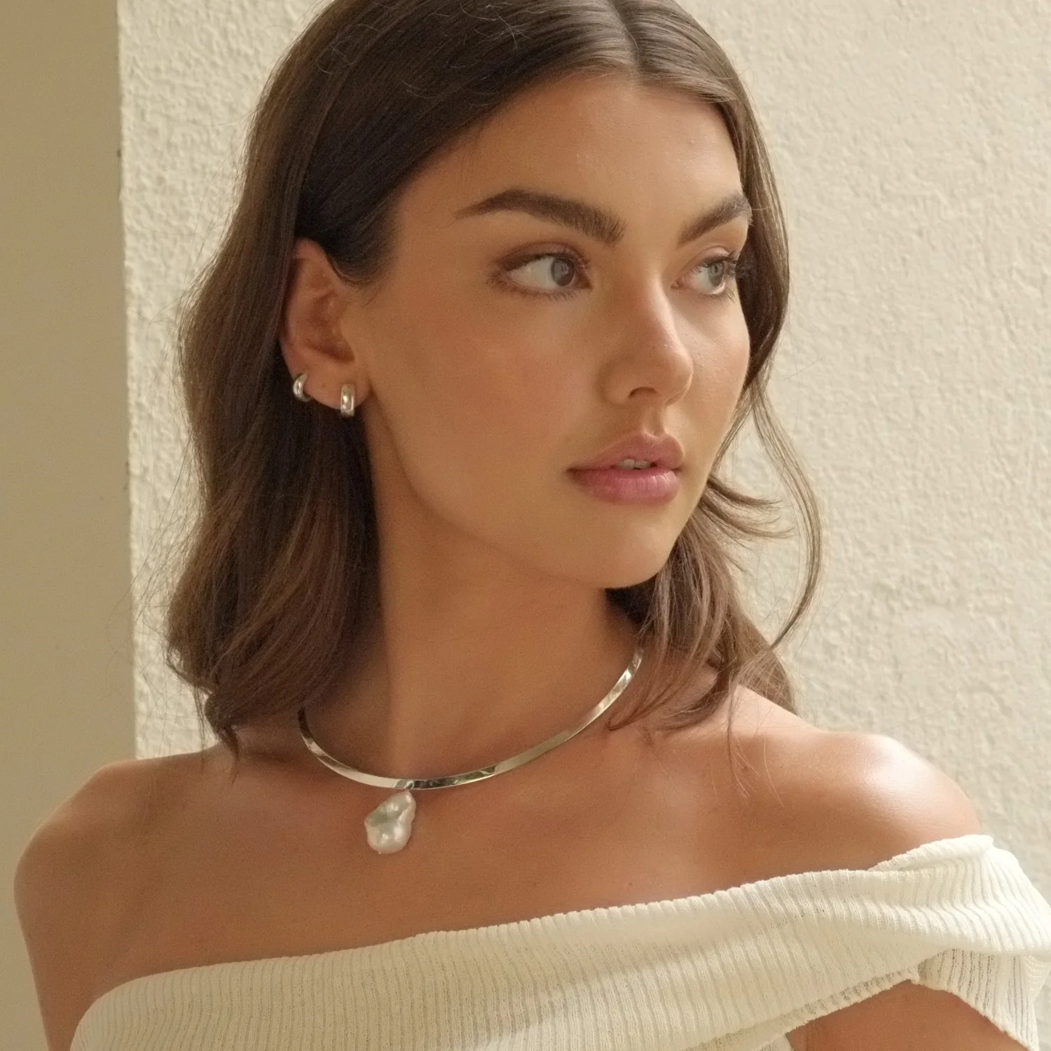 Silver Collar Necklace - Image 3